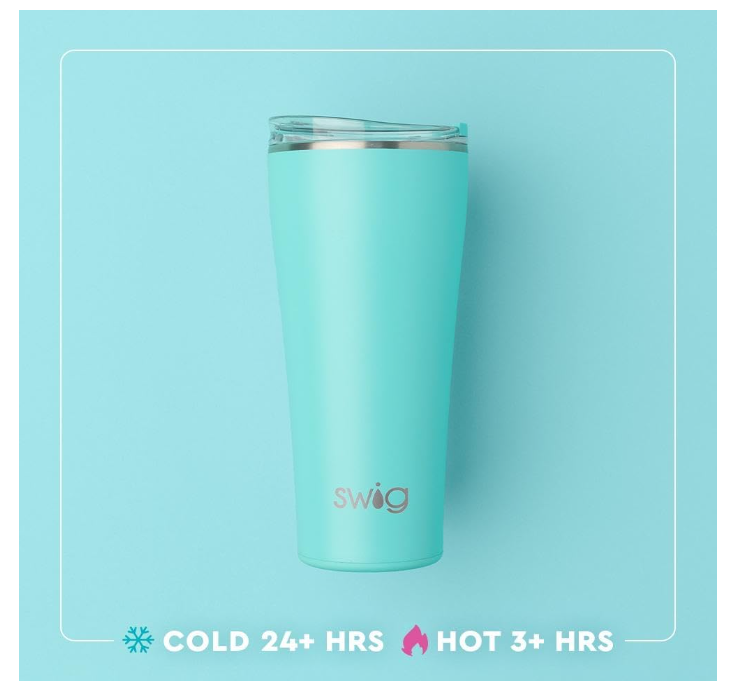 Swig Life 32oz Insulated Tumbler, Travel Coffee Tumbler with Lid, Cup Holder Friendly Travel Coffee Mug, Stainless Steel with Lid (Desert Child)
