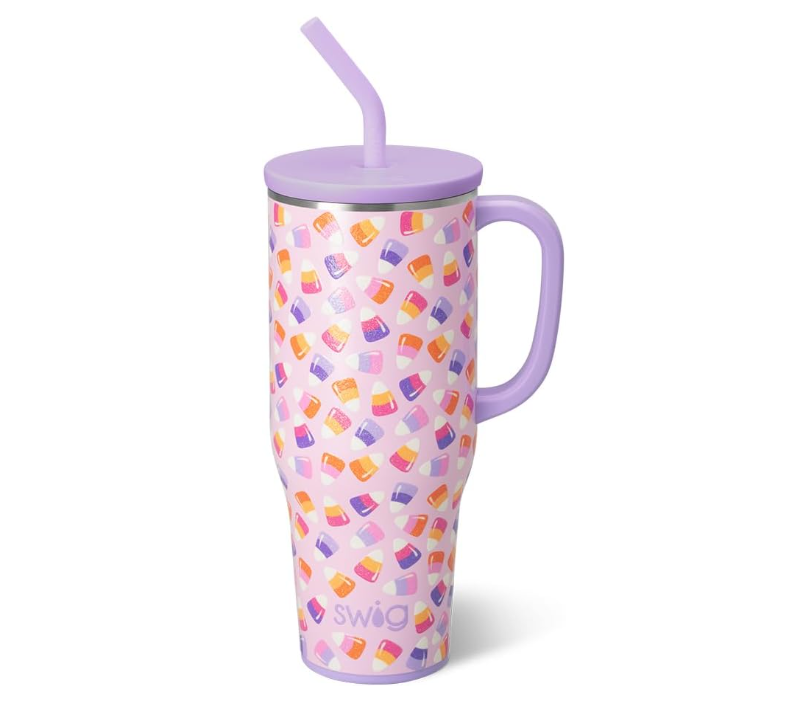 Swig Life 40oz Mega Mug, Halloween Travel Mug (Candy Corn)