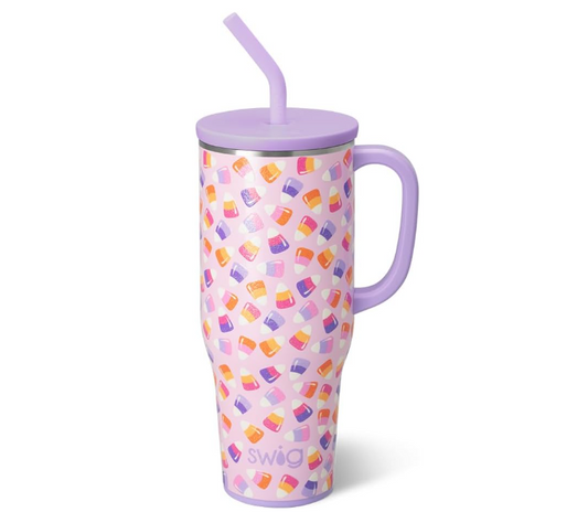 Swig Life 40oz Mega Mug, Halloween Travel Mug (Candy Corn)