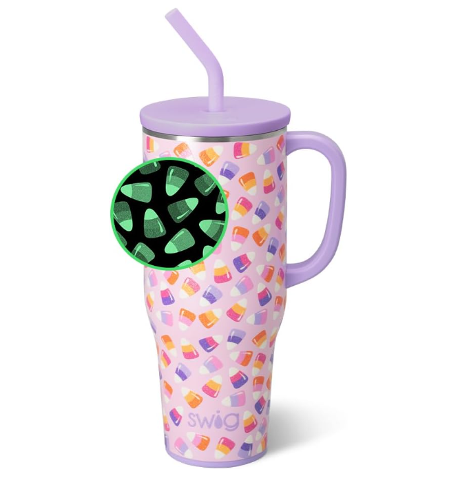Swig Life 40oz Mega Mug, Halloween Travel Mug (Candy Corn)